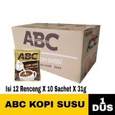 Kopi abc susu 12 renceng 1 karton